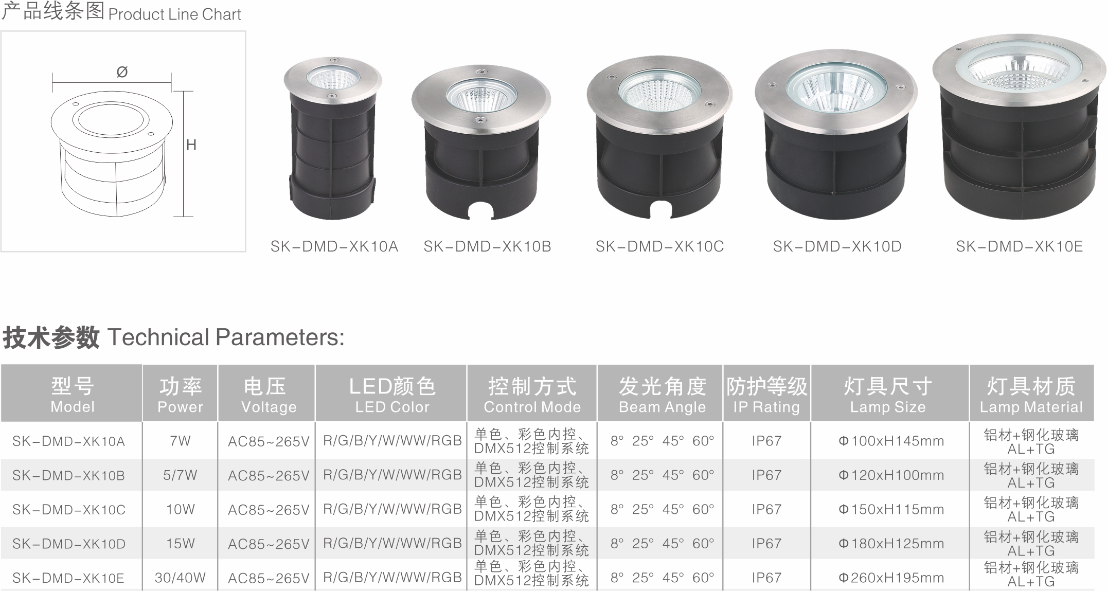 LED地埋灯 SK-DMD-XK10 LED地埋灯 SK-DMD-XK10