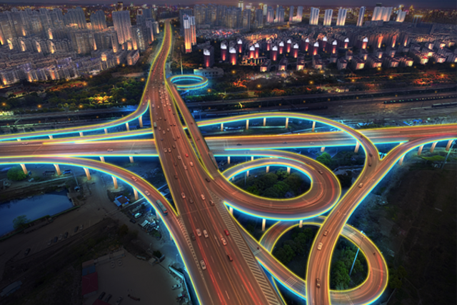 南昌立交桥亮化